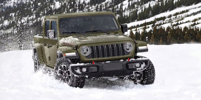 2026 Jeep Gladiator Driving in Snow