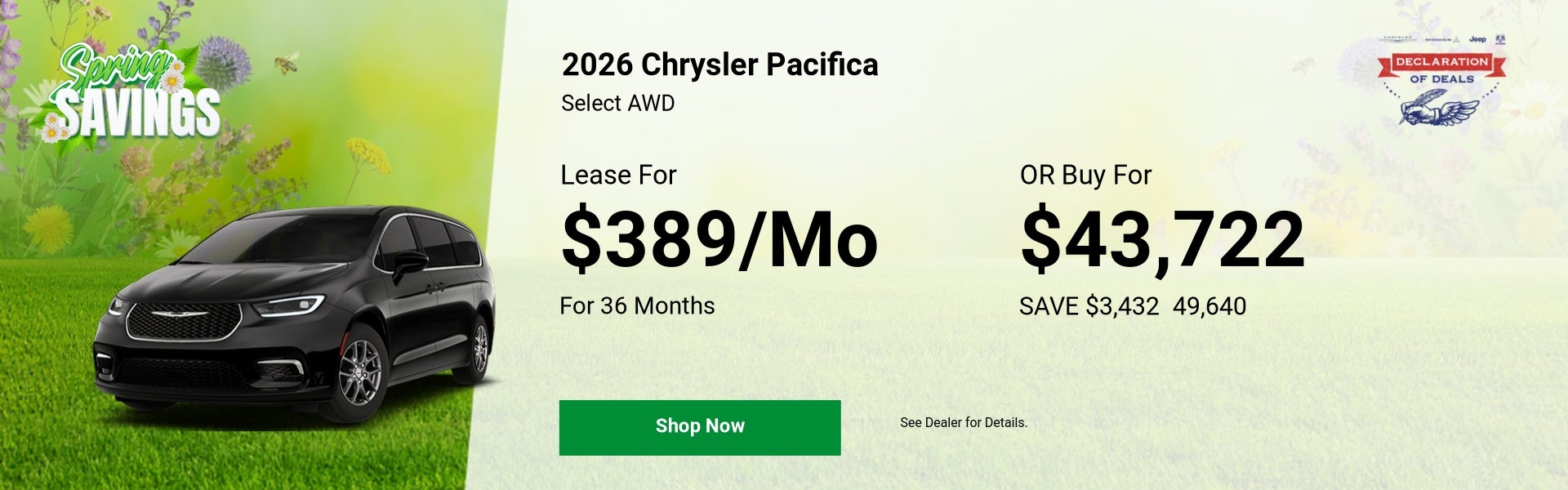 Chrysler Pacifica Offers